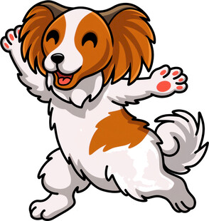 欢快跳跃的小狗