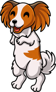 可爱站立小狗卡通形象