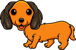 可爱腊肠犬卡通形象