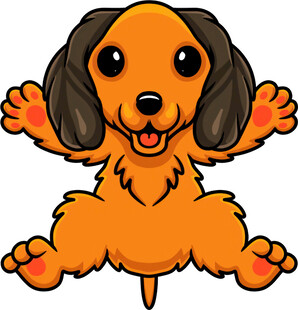 可爱小狗开心坐立