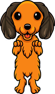 可爱站立小狗卡通形象