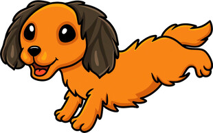 奔跑的橙色小狗