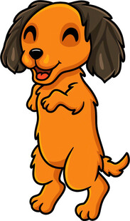 可爱站立小狗卡通形象