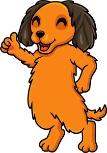 可爱小狗开心打招呼