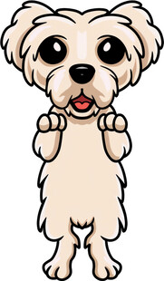 可爱小狗站立卖萌