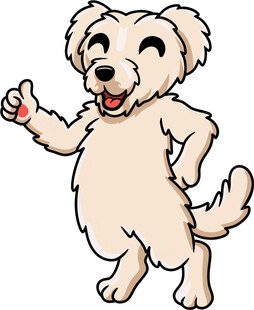 可爱小狗竖大拇指