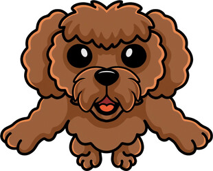 可爱棕色泰迪小狗形象