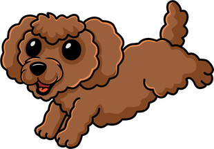 可爱棕色小狗欢快奔跑