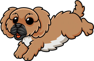 跳跃的可爱小狗