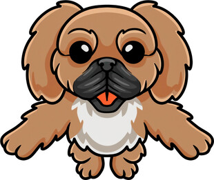 可爱小狗张开双臂