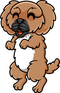 可爱小狗站立卖萌