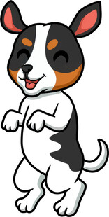 可爱小狗欢快起舞