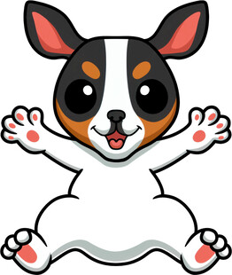 可爱小狗张开双手萌态十足