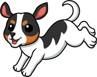 奔跑的可爱小狗