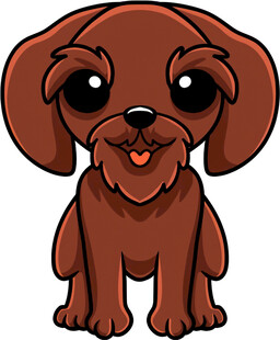 可爱棕色小狗卡通形象