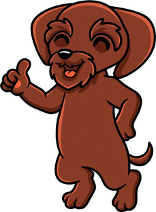 可爱小狗竖大拇指