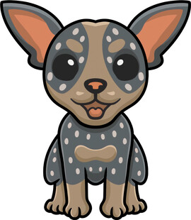 可爱斑点吉娃娃卡通形象