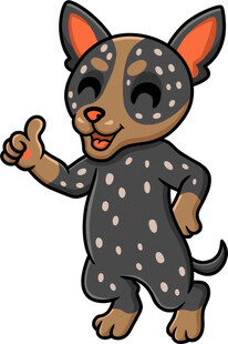 可爱斑点小狗竖大拇指