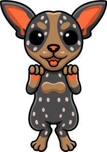 可爱斑点吉娃娃卡通形象