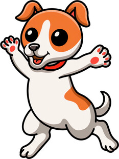 跳跃的可爱小狗