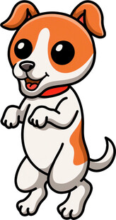 可爱小狗欢快跳跃