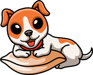 趴着的可爱小狗