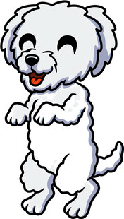 可爱小狗欢快站立