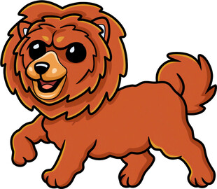 可爱棕色小狗欢快奔跑