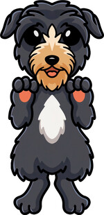 可爱站立小狗卡通形象