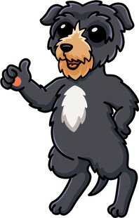 可爱小狗欢快打招呼