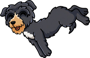 跳跃的可爱小狗