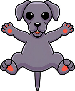 可爱小狗张开爪子卖萌