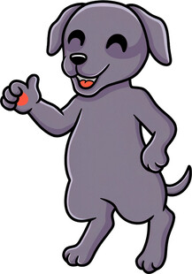 可爱小狗竖大拇指