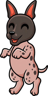 卡通斑点小狗欢乐起舞