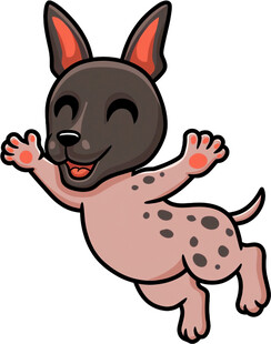 跳跃的斑点小狗