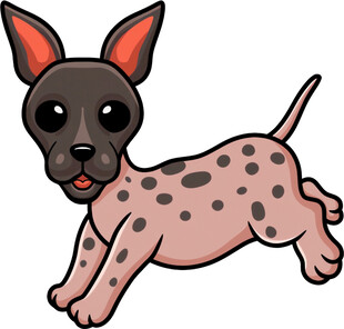 可爱斑点小狗欢快奔跑