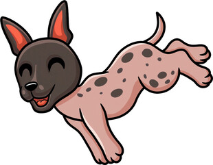 跳跃的斑点小狗