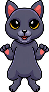 可爱黑猫卡通形象