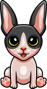 可爱卡通小狗坐立形象