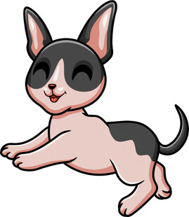 可爱跳跃的卡通小猫咪