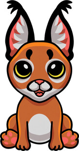 可爱卡通猞猁形象