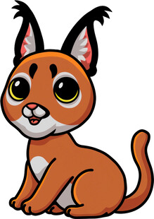 可爱卡通猞猁小猫形象