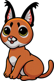 可爱卡通猞猁形象