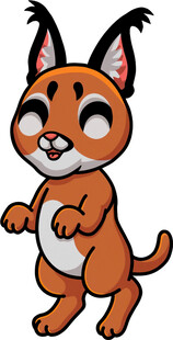 可爱卡通小猞猁形象