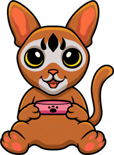 可爱猫咪玩手机