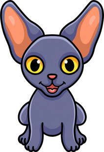 可爱紫色猫咪卡通形象