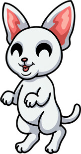 可爱卡通小白狗