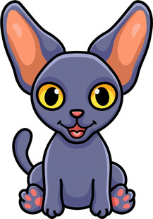 可爱紫色猫咪卡通形象