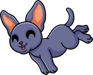 跳跃的紫色萌宠小狗