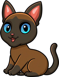 可爱黑猫卡通形象